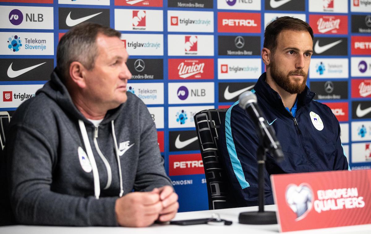 Jan Oblak, Matjaž Kek | Slovenija s selektorjem Matjažem Kekom in prvim zvezdnikom Janom Oblakom začenja kvalifikacije za svetovno prvenstvo 2022. | Foto Grega Valančič/Sportida