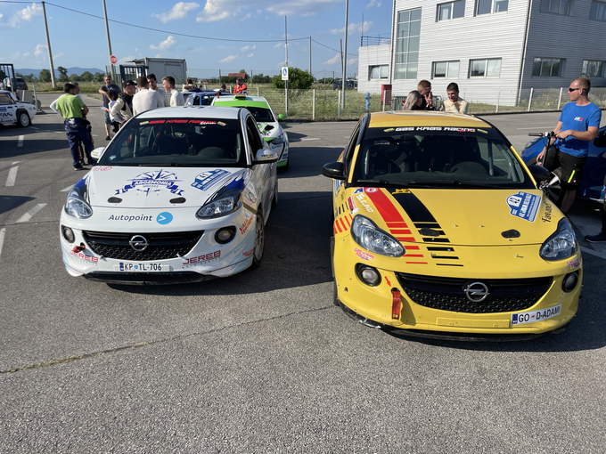 Najhitrejša v diviziji I – Martin Čendak in Domen Slejko (oba opel adam cup). | Foto: Gregor Pavšič