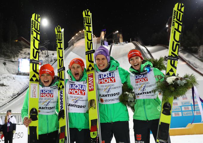 Carina Vogt, Markus Eisenbichler, Svenja Würth, Andreas Wellinger | Foto: Reuters