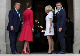 donald trump, melania trump, emmanuel macron, brigitte trogneux