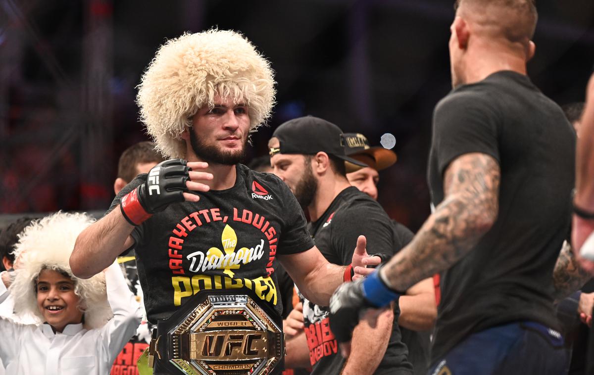 Habib Nurmagomedov | Habib Nurmagomedov se je neporažen odločil, da konča kariero. Prvič se je boril brez očeta, ki mu je umrl pred meseci zaradi novega koronavirusa. | Foto Reuters