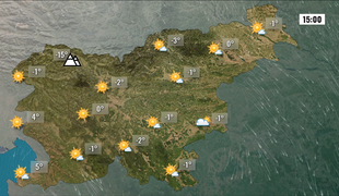 Ponoči se bo oblačnost razširila nad vso Slovenijo