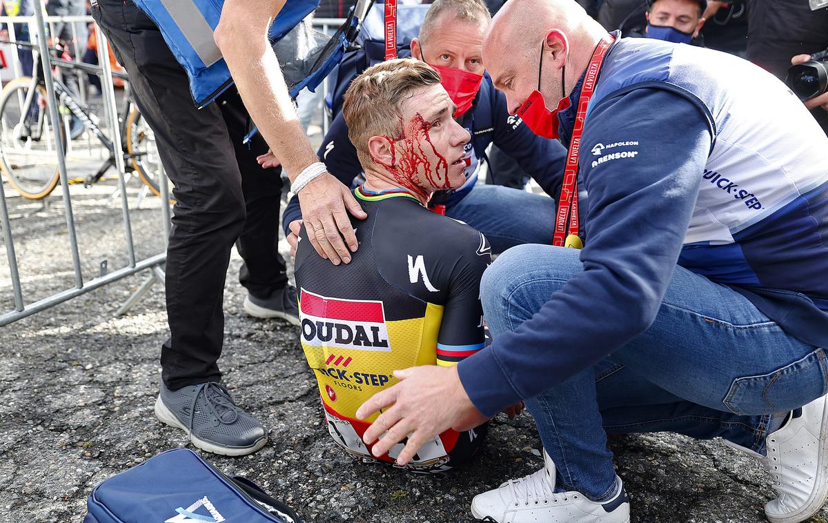 Remco Evenepoel Vuelta 2023 | Remco Evenepoel ima slabe organizacije in vremena na letošnji Dirki po Španji počasi dovolj. | Foto Unipublic/Sprint Cycling Agency