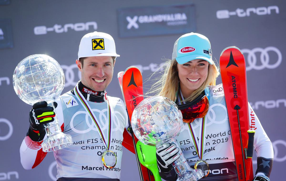 Marcel Hirscher in Mikarla Shiffrin | V svetovnem pokalu nič novega | Foto Getty Images