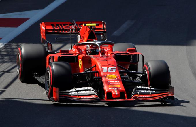 Na drugem treningu je bil najhitrejši Vettlov moštveni kolega Monačan Charles Leclerc. | Foto: Reuters