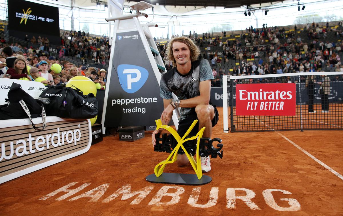 Alexander Zverev | Iga Swiatek je v finalu tekmici iz Nemčije oddala le eno igro. | Foto Reuters