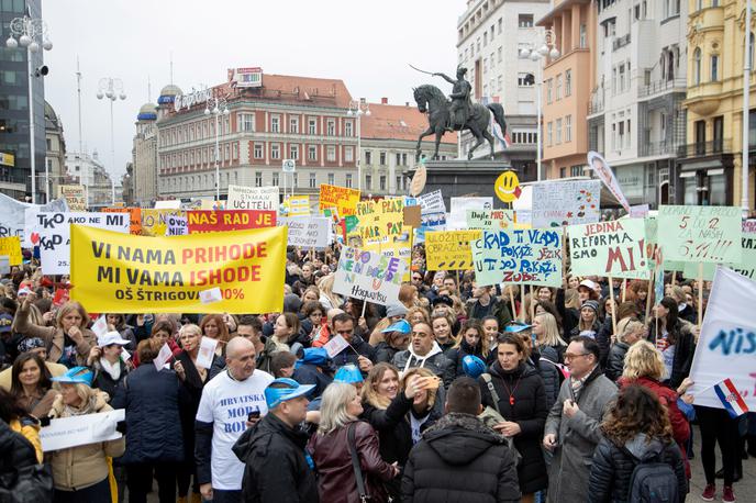 Zagreb protest učiteljev | Foto Reuters