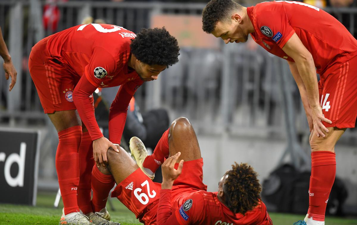 Kingsley Coman | Kingsley Coman je preteklo sezono skoraj v celoti izpustil zaradi dveh hujših poškodb gležnja, zdaj pa si je poškodoval koleno. | Foto Getty Images