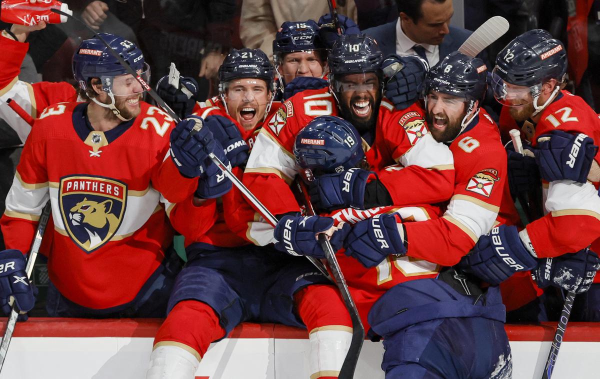 Florida Panthers | Hokejisti Floride so se brez poraza v konferenčnem finalu uvrstili v veliki finale. | Foto Reuters