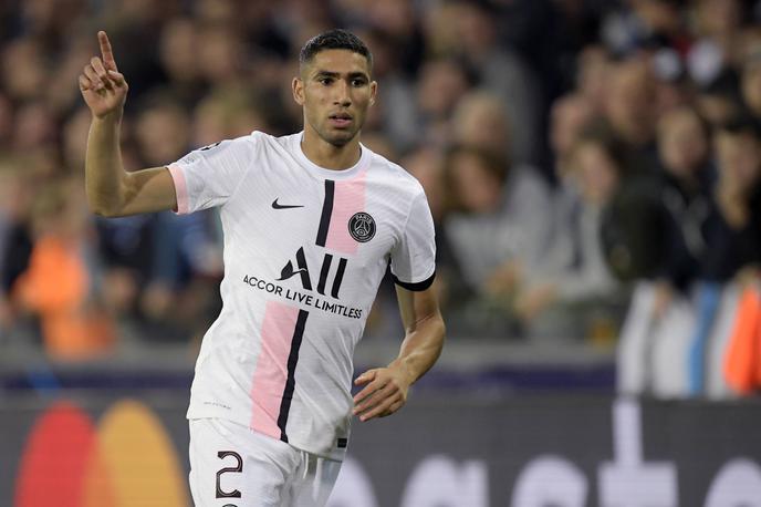 Achraf Hakimi PSG | Achraf Hakimi je k zmagi PSG-ja prispeval oba zadetka, drugega je dosegel v sodnikovem dodatku. | Foto Guliverimage