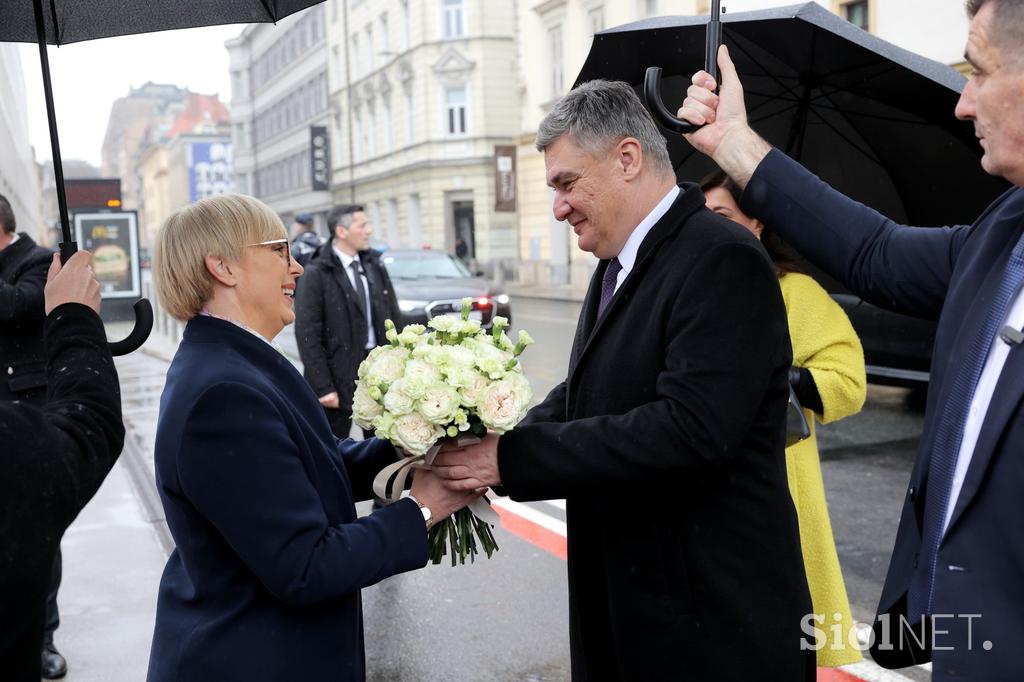 Zoran Milanović Nataša Pirc Musar obisk Slovenija