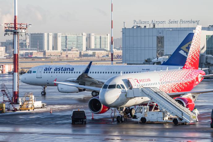 Letališče Pulkovo v ruskem mestu Sankt Peterburg | Letališče Pulkovo v Sankt Peterburgu je začasno zaprto. | Foto Guliverimage