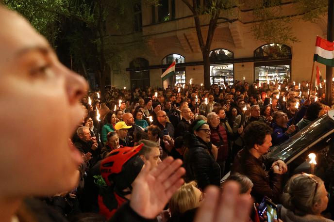 Protest Madžarska | Na ulicah se je zbralo na tisoče Madžarov, ki zahtevajo odstop generalnega državnega tožilca Petra Polta. | Foto Reuters