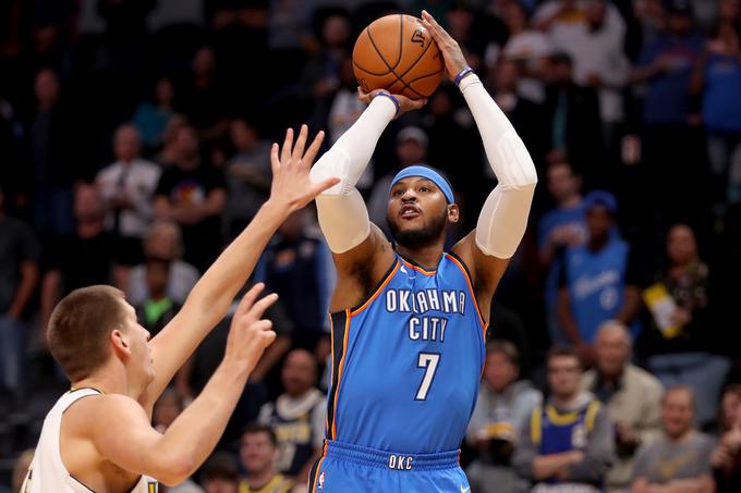 Carmelo Anthony je zapustil New York in se odpravil k Oklahomi. | Foto: Getty Images