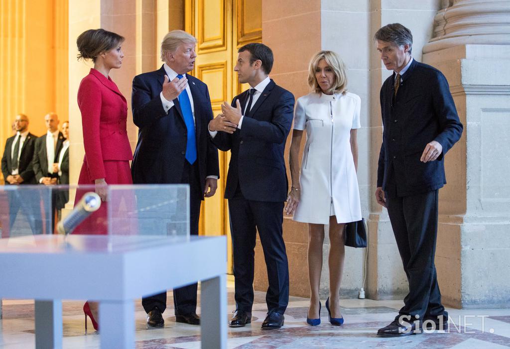 donald trump, melania trump, emmanuel macron, brigitte trogneux