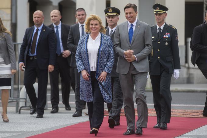 Kolinda Grabar Kitarović obisk pri Borutu Pahorju | Foto: Matej Leskovšek