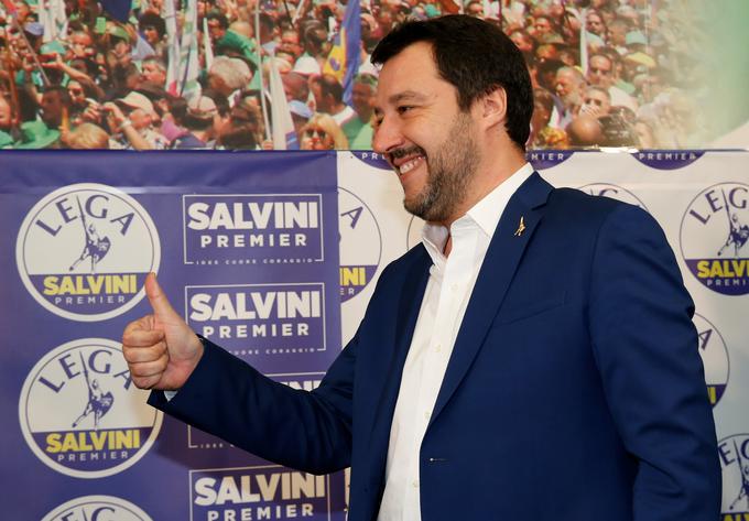 Vodja desničarske Lige Matteo Salvini | Foto: Reuters