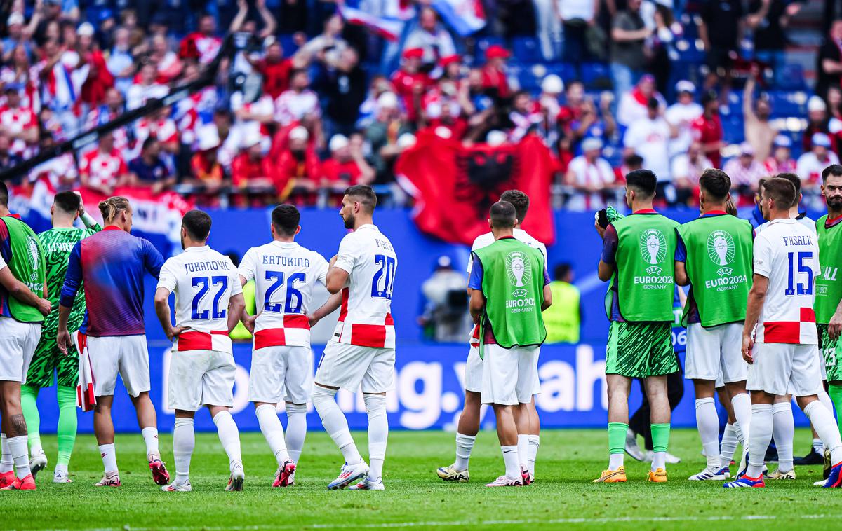 Hrvaška Euro | Hrvati so v drugem polčasu pripravili preobrat, a Albanija je v sodnikovem podaljšku izenačila. | Foto Guliverimage