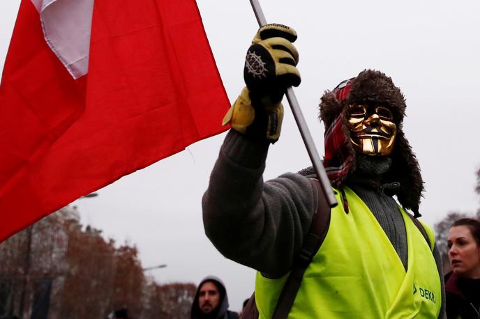 Pariz rumeni jopiči protesti | Demonstracije potekajo po več mestih po državi, vendar pa za zdaj te niso tako množične kot pred tedni. | Foto Reuters