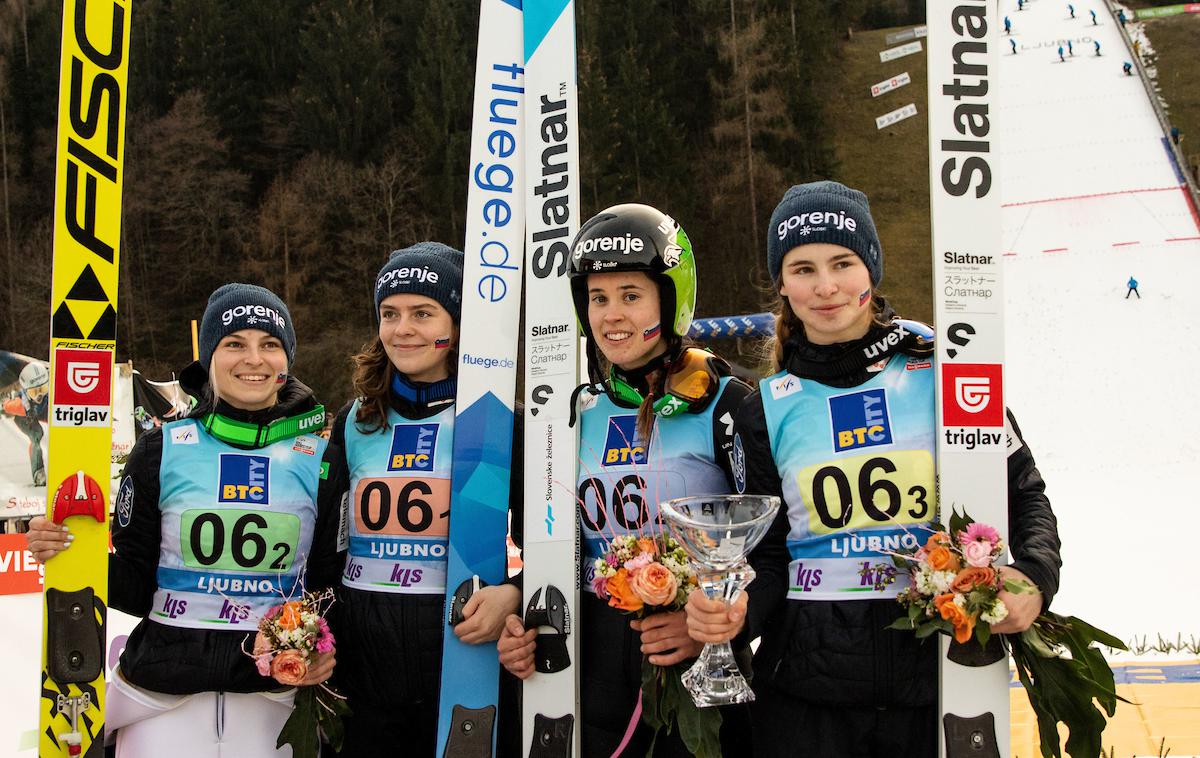 Ljubno Smučarske Skakalke Skoki | Slovenske skakalke so v soboto razveselile navijače. | Foto Matic Ritonja/Sportida