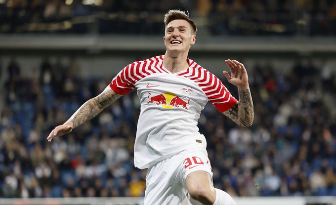 Prva violina slovenskega napada je Benjamin Šeško. Konec meseca bo dopolnil komaj 21 let, za Leipzig pa je v krstni sezoni v bundesligi dosegel 14 zadetkov. | Foto: Guliverimage