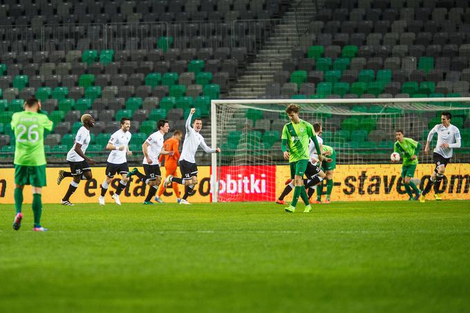 Ko je Rudar s 4:2 premagal Olimpijo in poskrbel za odhod trenerja Luke Elsnerja, je dva zadetka dosegel Dominik Glavina, ki se ga v zadnjih tednih povezuje z možnostjo prestopa v ljubljanski klub. | Foto: Grega Valančič/Sportida