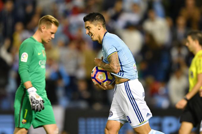 Marc-Andre Ter Stegen si je na gostovanju v Vigu privoščil kar nekaj napak, tako da je Barcelona kljub trem zadetkom (dva je dosegel branilec Gerard Pique) ostala brez točk. | Foto: Guliverimage/Getty Images