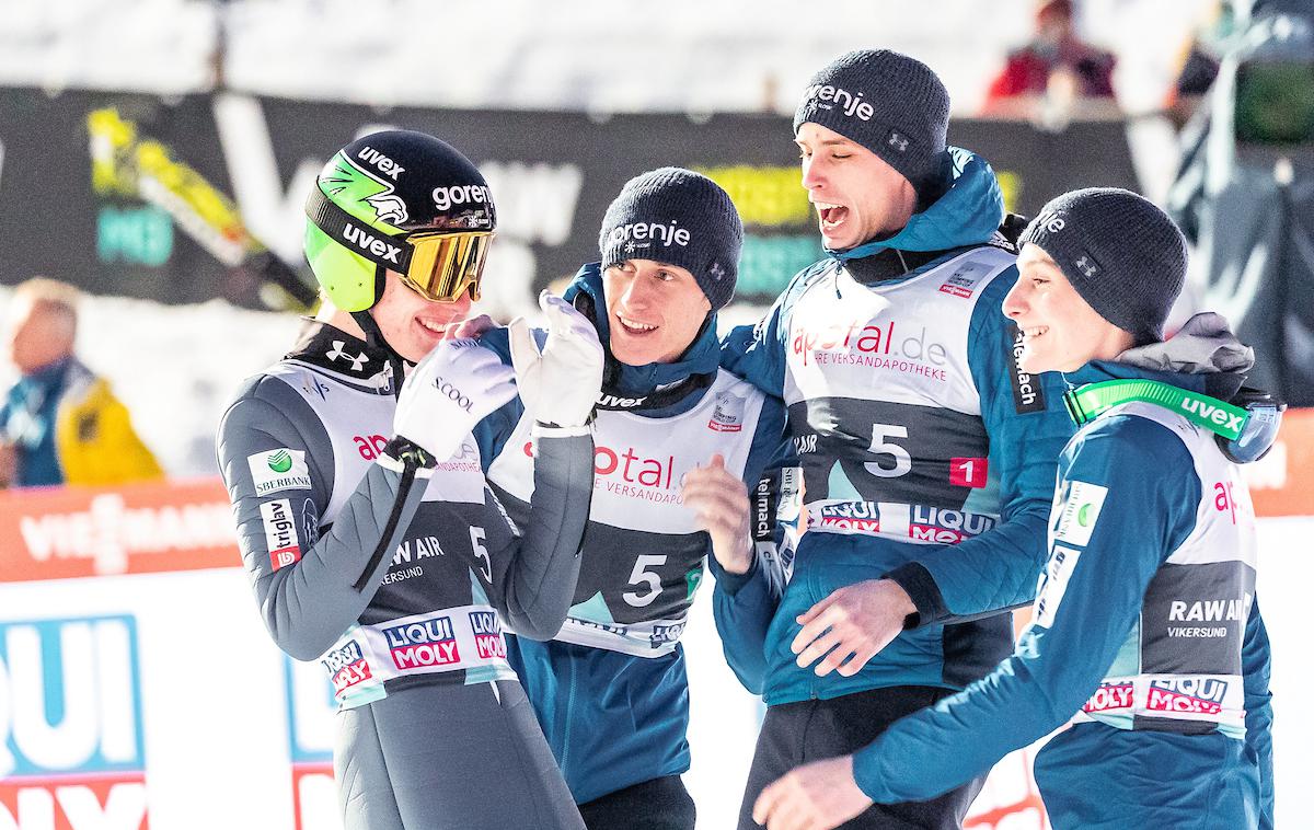 Slovenska skakalna reprezentanca | Slovenski skakalci so zmagali v Vikersundu! | Foto Sportida