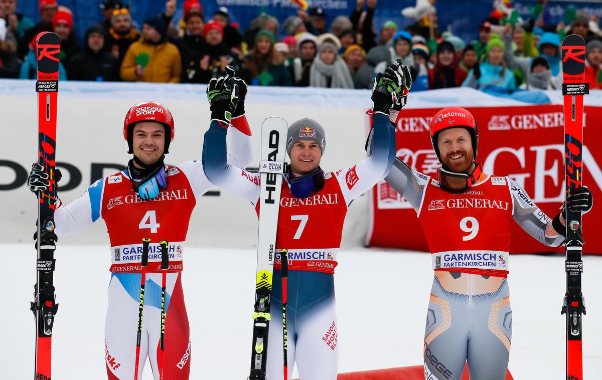 Garmisch Alexis Pinturault | Najboljša trojica na veleslalomu v Garmisch-Partenkirchnu. | Foto Getty Images