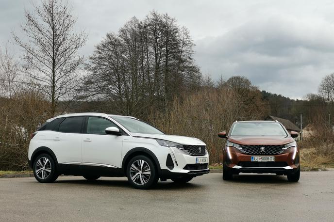 Peugeot 3008 in 5008 | Peugeot 3008 in 5008 sta s prenovo dobila nekaj oblikovnih elementov, ki smo jih lahko videli že pri manjšem modelu 2008. | Foto Gašper Pirman