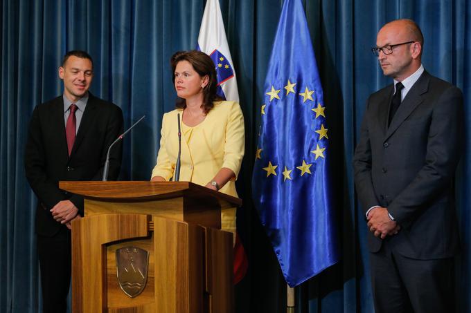 Boštjan Jazbec, Alenka Bratušek in Uroš Čufer | Foto: STA ,