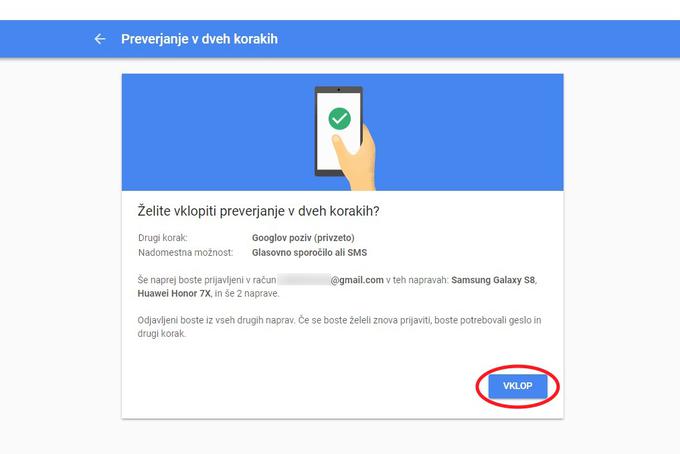 Preverjanje v dveh korakih Google 7 | Foto: Matic Tomšič