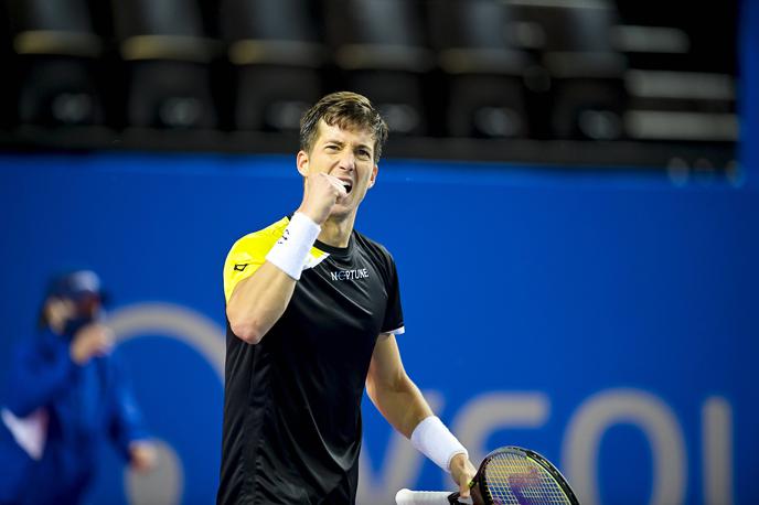 Aljaž Bedene | Aljaž Bedene je v Lyonu izločil četrtega nosilca, Belgijca Davida Goffina. | Foto Guliverimage