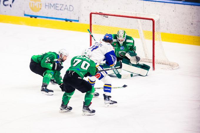 Olimpija se je v rednem delu štirikrat srečala z Beljakom, dvakrat ga je premagala (6:0, 4:3), dvakrat pa izgubila (2:4, 2:4). | Foto: Luka Vovk/Sportida