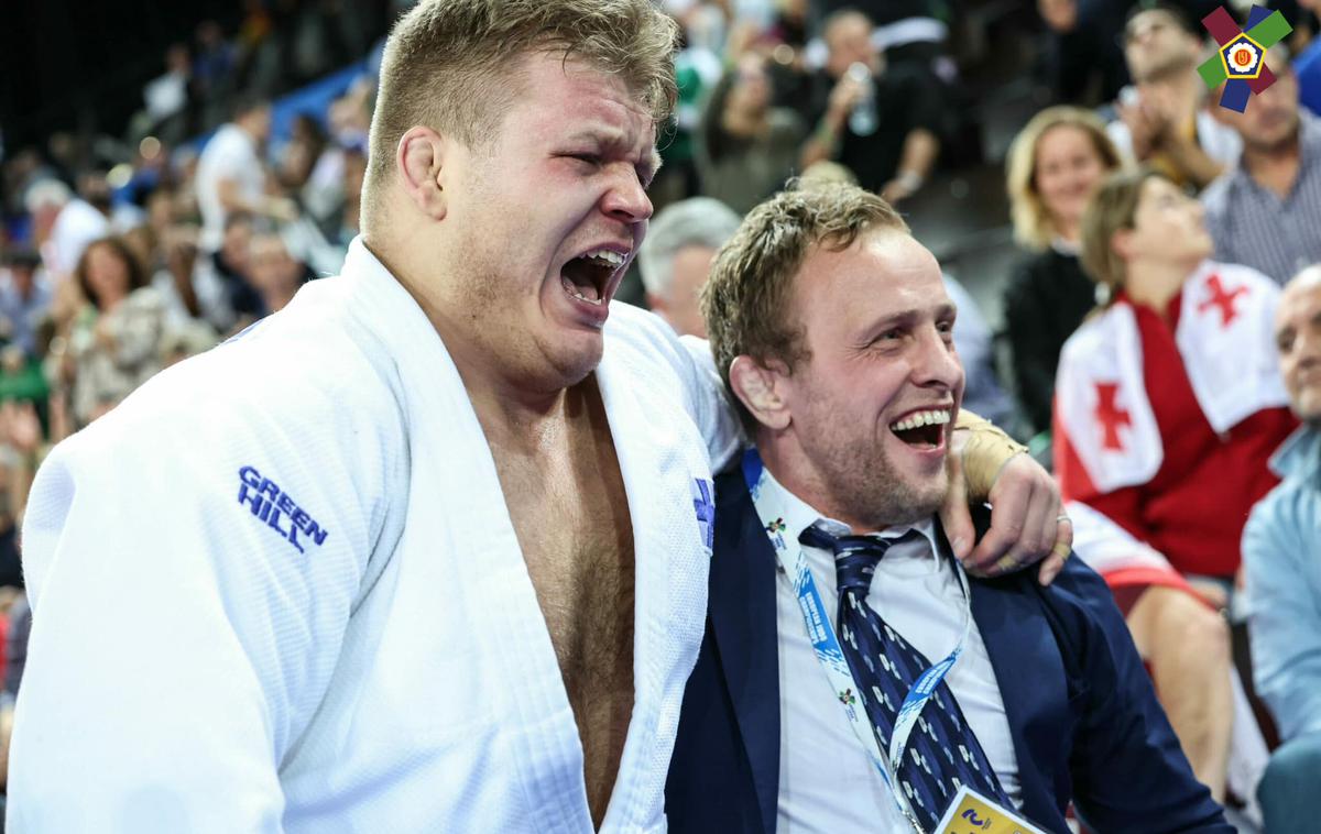 Rok Drakšič Martti Puumalainen EP 2023 | Nekdanji vrhunski judoist Rok Drakšič na Finskem kot selektor tamkajšnje judo reprezentance piše zgodovino.  | Foto www.ijf.org