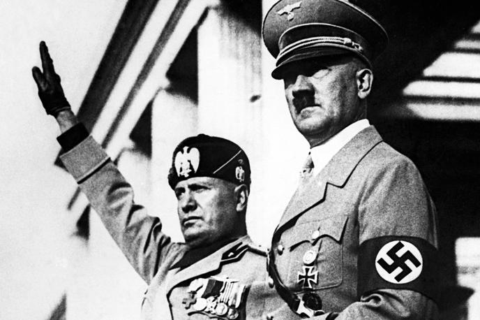 Adolf Hitler in Benito Mussolini | Velika zaveznika v silah osi – fašistični diktator Benito Mussolini in nacistični führer Adolf Hitler | Foto Guliverimage