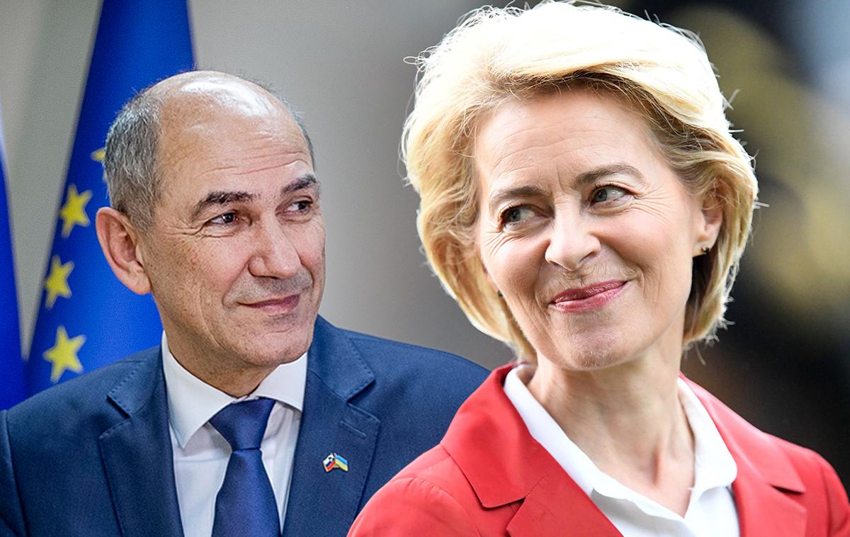 kolaž Ursula von der Leyen Janez Janša | Foto Ana Kovač/Guliverimage