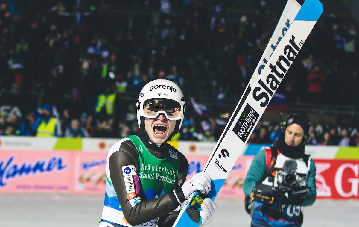 Anže Lanišek, Timi Zajc, Žiga Jelar, Lovro Kos, prvaki, Planica 2023 | Anže Lanišek je v Oslu prehitel vse tekmece. | Foto Grega Valančič/Sportida