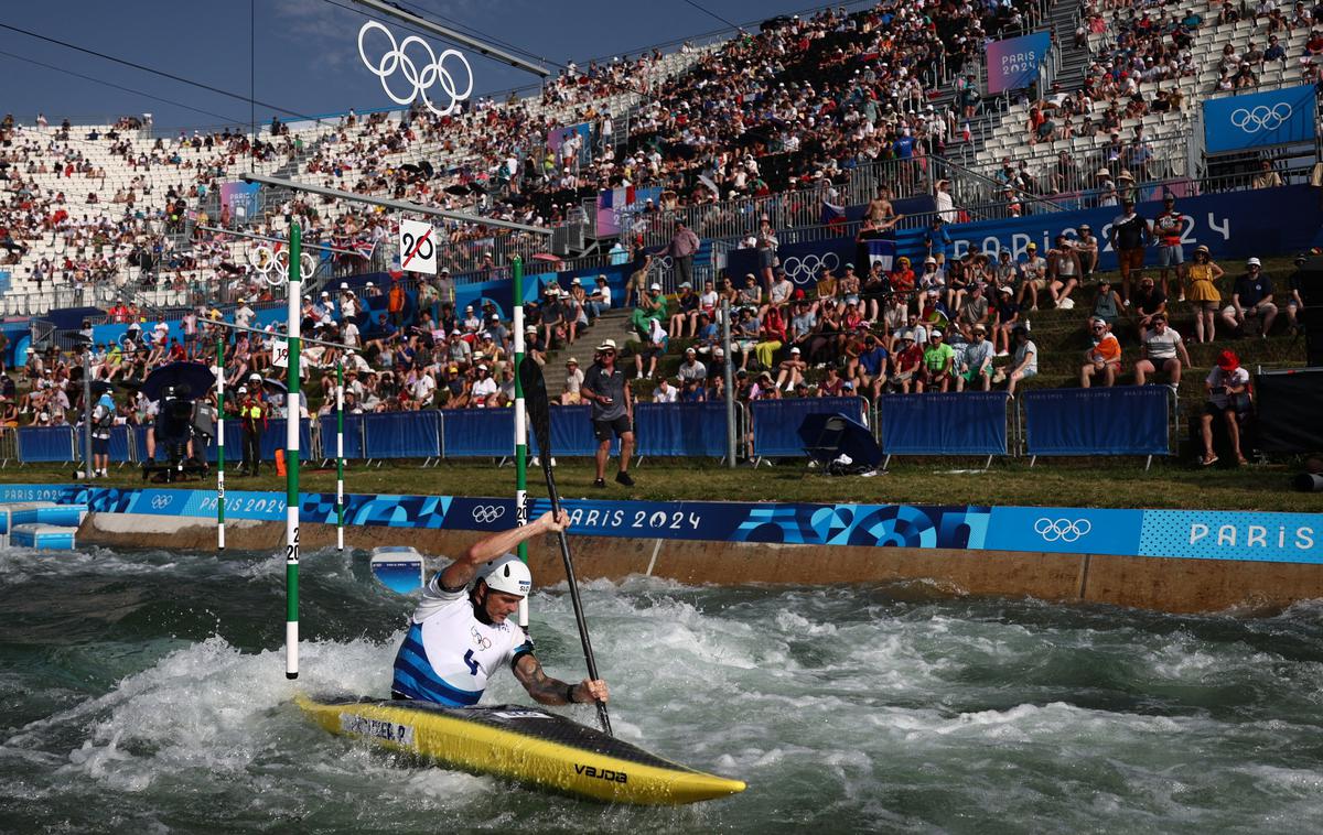 Pariz 2024 kajak Peter Kauzer | Peter Kauzer je olimpijske igre končal v solzah. | Foto Reuters