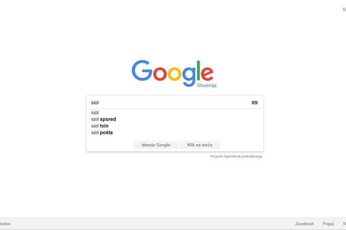 Google, iskanje, iskalnik | Foto zajem zaslona