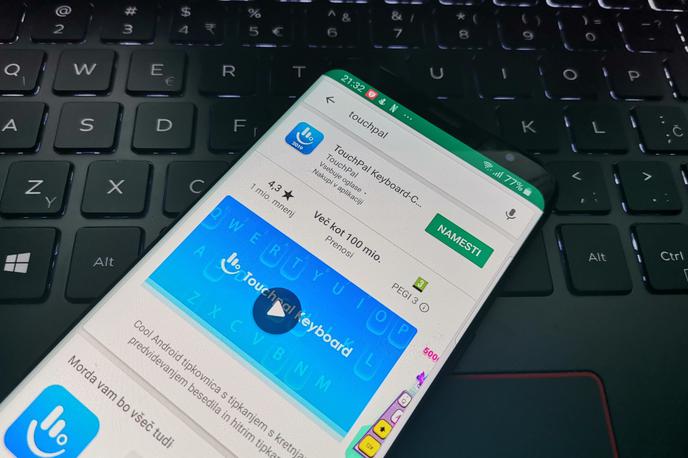 Aplikacije, aplikacija | TouchPal je najbolj znana aplikacija razvijalca CooTek. Ni bila sicer edina, ki je mnogo uporabnikom v zadnjih mesecih upočasnjevala pametni telefon - to jih je počelo še več kot 230. | Foto Matic Tomšič