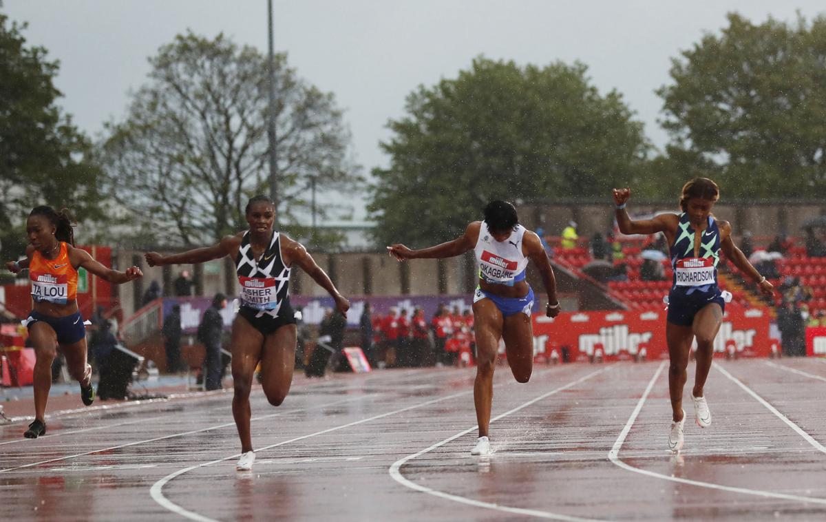 Dina Asher-Smith | Dina Asher-Smith je zmagala v težkih razmerah. | Foto Guliverimage