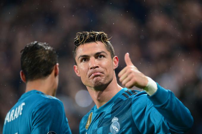 Cristiano Ronaldo je postavil nov rekord. Zadel je na desetih zaporednih tekmah lige prvakov. | Foto: Reuters