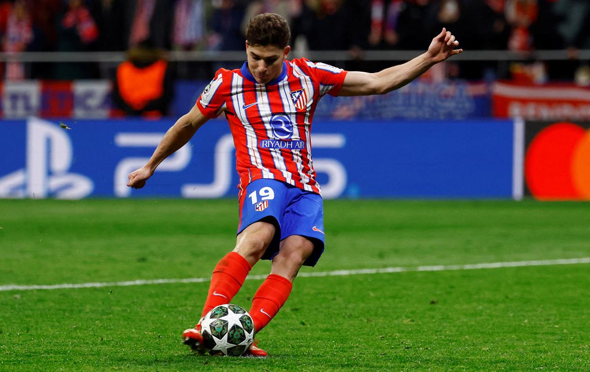 Atletico Real Julian Alvarez | Julian Alvarez je izvedel enega najbolj odmevnih 11-metrovk v tej sezoni. | Foto Reuters