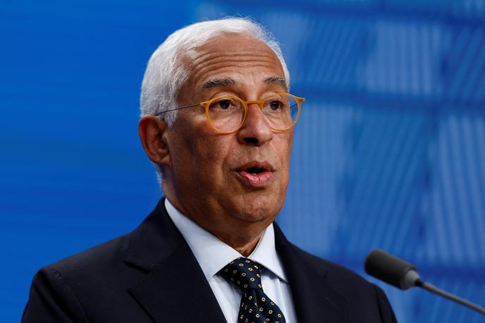 Antonio Costa | "Danes smo pokazali, da je Evropska unija kos izzivu, gradimo Evropo obrambe in stojimo Ukrajini ob strani," je po četrtkovem izrednem zasedanju voditeljev EU povedal Antonio Costa. | Foto Reuters