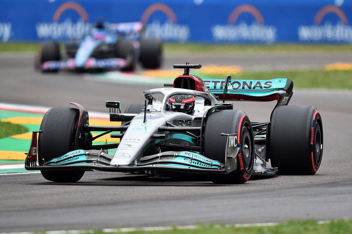 Imola George Russell Mercedes | George Russell ima po treh dirkah več točk kot Lewis Hamilton. | Foto Reuters