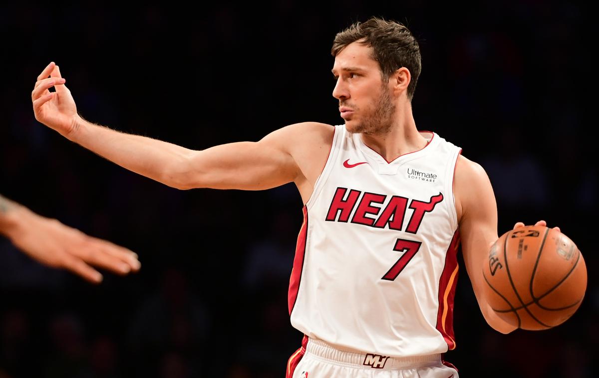 Goran Dragić | Goran Dragić je z Miamijem v gosteh odpravil Brooklyn in navdušil z 21 točkami. | Foto Guliver/Getty Images