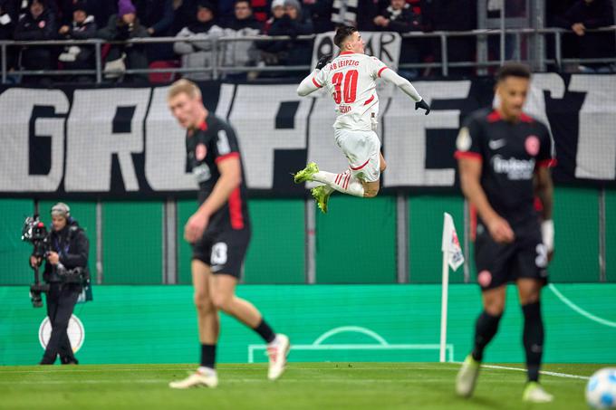 Benjamin Šeško je prekinil strelski post. V prejšnjem tednu je zatresel tako mrežo Eintrachta kot tudi Kiela. | Foto: Guliverimage