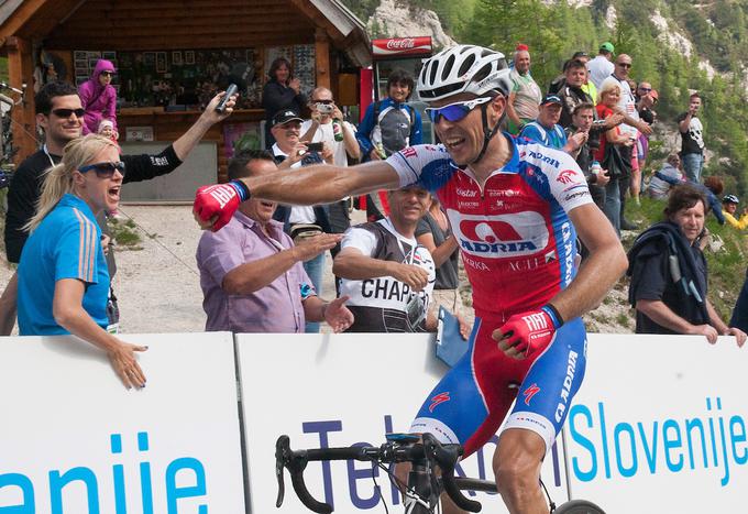 Odmeva njegova zmaga na dirki Po Sloveniji leta 2013, ko je bil najhtejši čez legendarni prelaz Vršič. | Foto: Vid Ponikvar