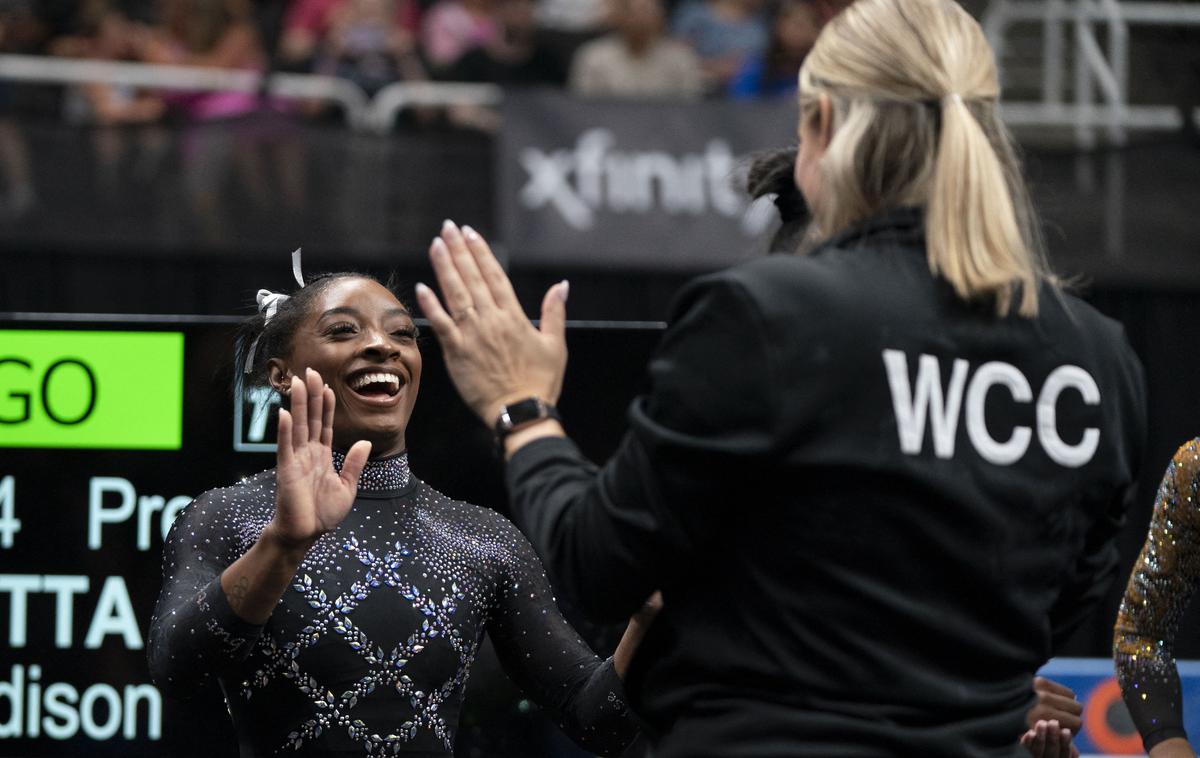 Simone Biles | Simone Biles je tri tedne po vrnitvi v gimnastične arene osvojila še državno prvenstvo v mnogoboju. | Foto Guliverimage